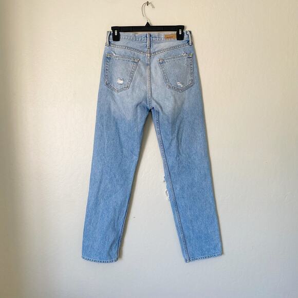 GRLFRND Helena High-Rise Straight Distressed Mom Jean Size 26 - Picture 6 of 9